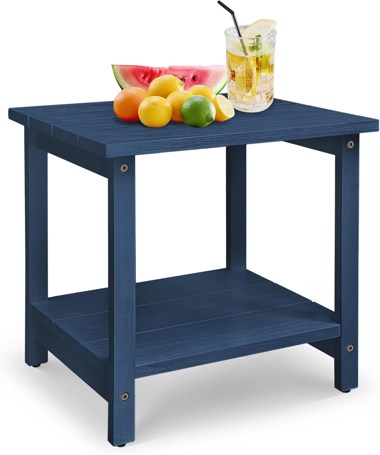 RKVPCNE Mesa auxiliar para exteriores, mesas auxiliares de patio para exteriores, mesa de patio pequeña, mesa auxiliar cuadrada para patio, piscina,