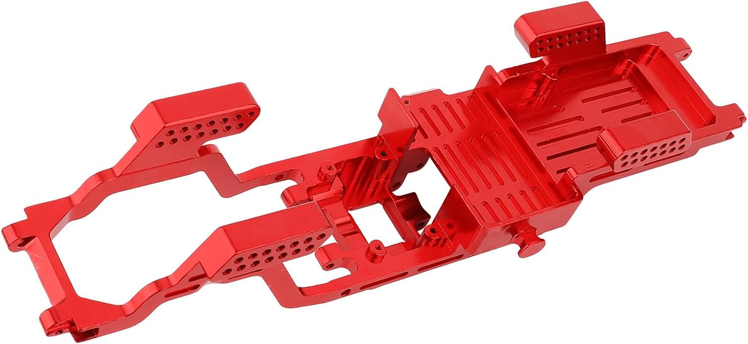 TRX4M Kit de marco de chasis de metal integrado para 118 RC Crawler TRX4-M Accesorios de pieza de actualización (rojo)