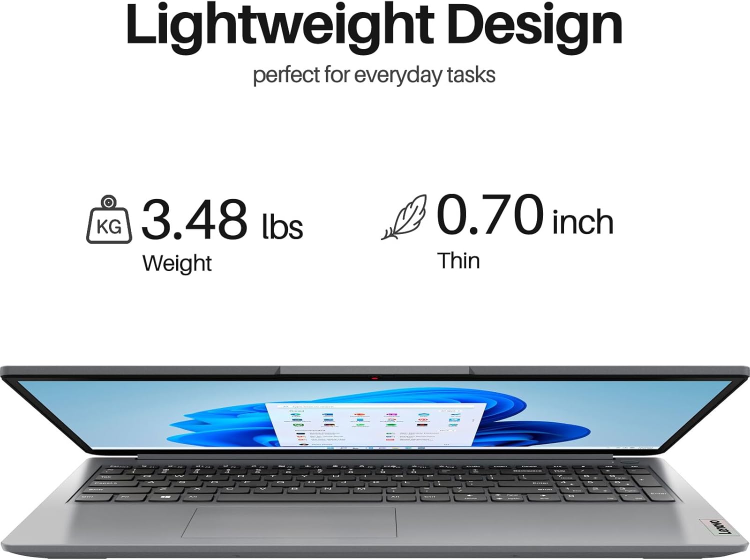 Lenovo Laptop IdeaPad 1, pantalla HD de 15.6″, procesador AMD Athlon Silver 7120U, 4 GB de RAM, 256 GB de almacenamiento (128 GB SSD+128 GB MSD),