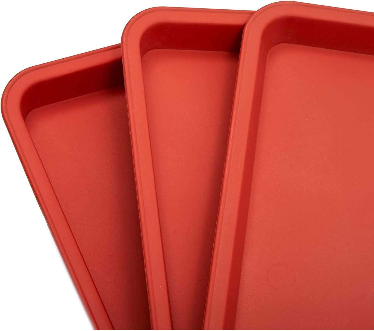 Juvale Paquete de 8 bandejas de plástico para goteo, macetas, ollas, bandejas rectangulares para interiores y exteriores (rojo terracota, 6.5 x 12