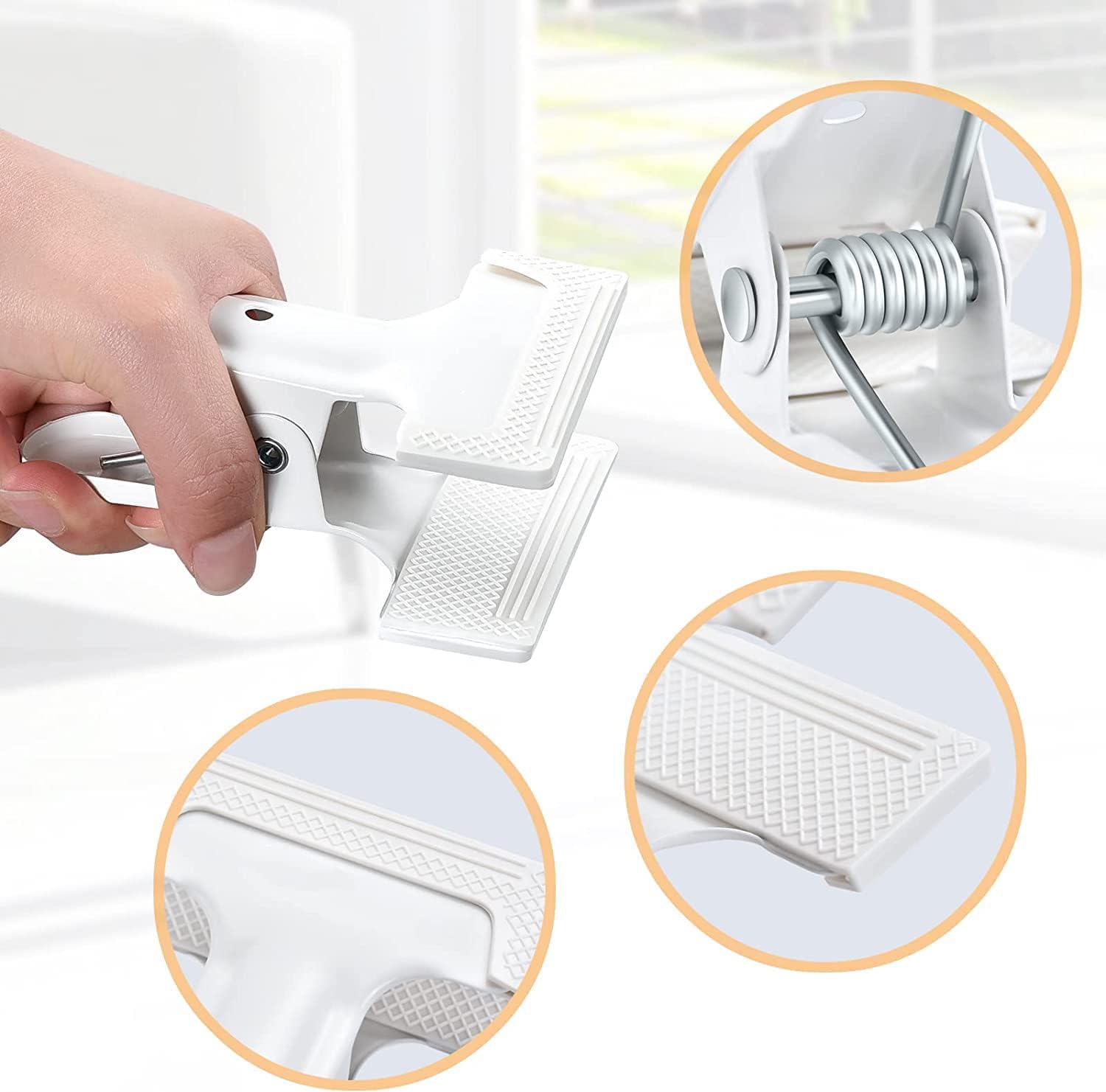 KAGYOKU Abrazaderas de resorte para telón de fondo, paquete de 6 clips grandes y resistentes para telón de fondo de fotografía de 4 pulgadas, para