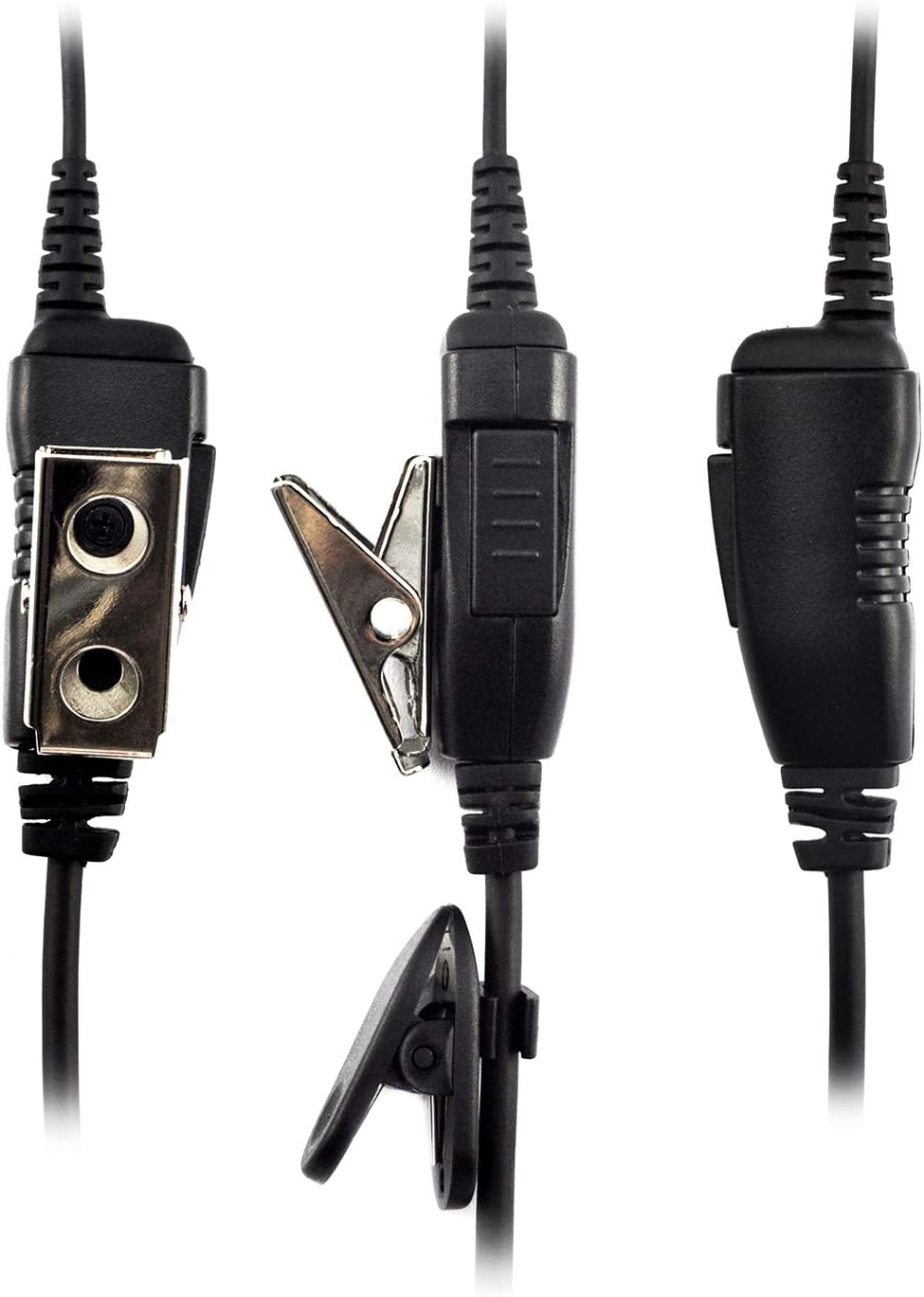 PROMAXPOWER Auricular de tubo transparente acústico de seguridad FBI de 1 cable con micrófono PTT para radios bidireccionales Motorola PMLN7157A,
