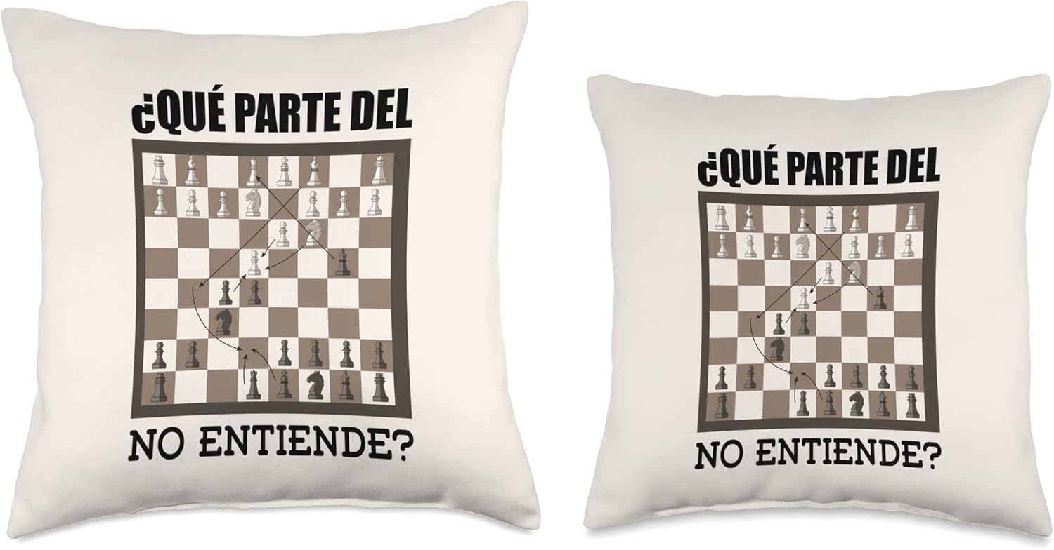 Ajedrez Juegos y juguetes Accesorios Regalos Board Chess Set Throw Pillow, 18×18, Multicolor