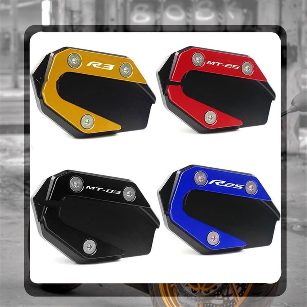 Motorcycle Side Bracket for YA&MA&HA MT 03 25 YZF R3 R25 MT03 YZFR25 YZFR3 2014-2020 2019 Motorcycle Kickstand Foot Side Stand Extension Pad Support