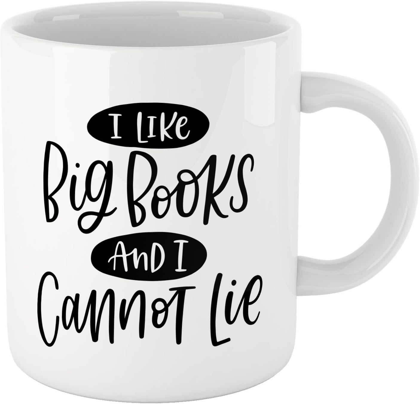 Taza de lectura para amantes de los libros, cita BW – My Workout is Reading in Bed – Regalos de ratones de biblioteca, divertida taza de café con