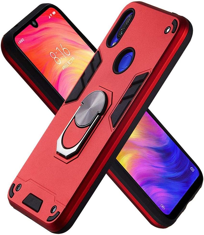 SATURCASE Armor Hybrid 2 en 1 PC y silicona Funda protectora de doble capa para Xiaomi Redmi Note 7  Redmi Note 7 ProRedmi Note 7S (rojo)