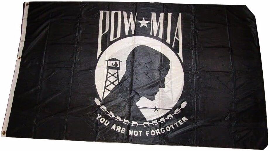 Premium 5’x8′ POW MIA 2 ply Double Sided Flag Nylon YOU ARE NOT FORGOTTEN KNITTED