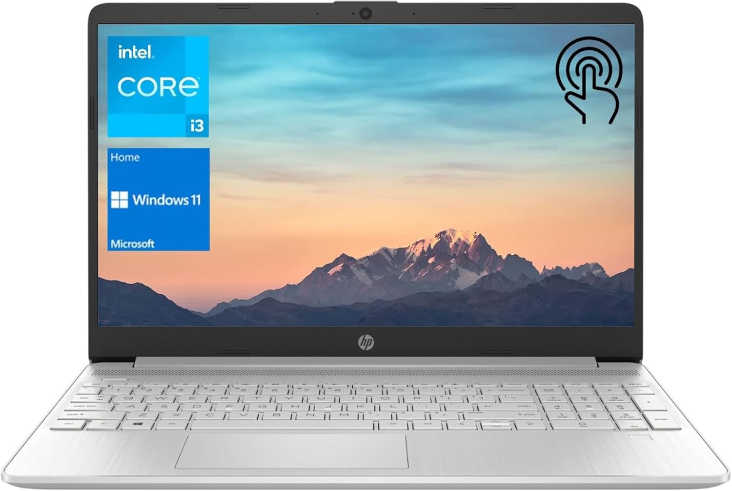 HP Laptop con pantalla táctil HD de 15.6 pulgadas, Intel Core i3-1215U (Beat i5-1135G7), 12 GB de RAM, 256 GB SSD, gráficos Intel UHD, WiFi,