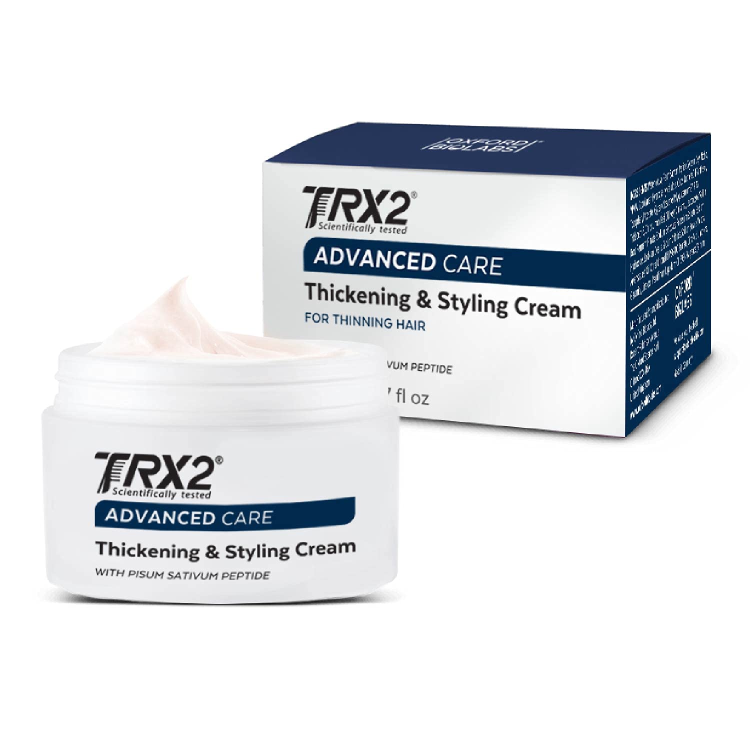 TRX2 Crema para engrosar y peinar el cabello, textura no pegajosa y ligera, para todo tipo de cabello, más gruesa e hidratada, sin tintes 1.7 onzas
