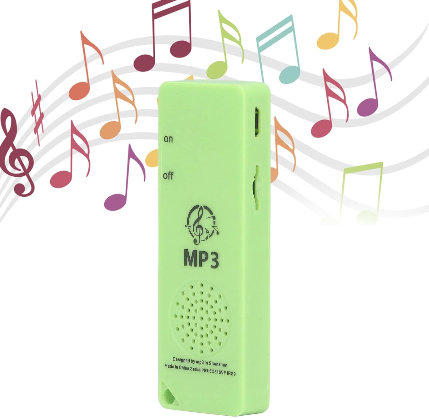 ASHATA Reproductor de MP3, reproductor de música portátil para estudiantes, mini reproductor de MP3 compacto de sonido sin pérdidas, soporta tarjeta