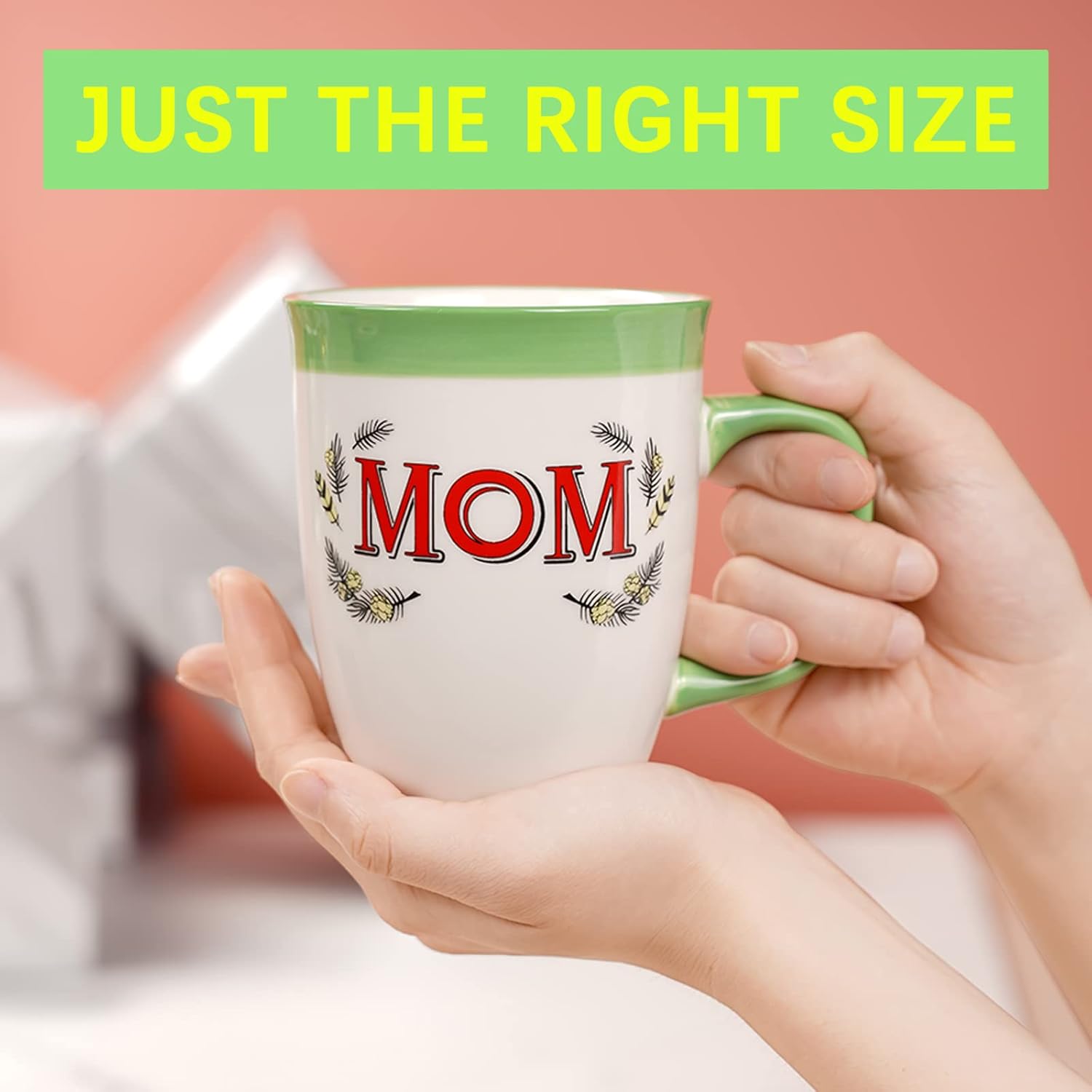 Taza de café de cerámica para mamá, de 16 onzas, divertida y novedosa, taza de café para mujeres, ideal para Navidad, Día de la Madre, cumpleaños,