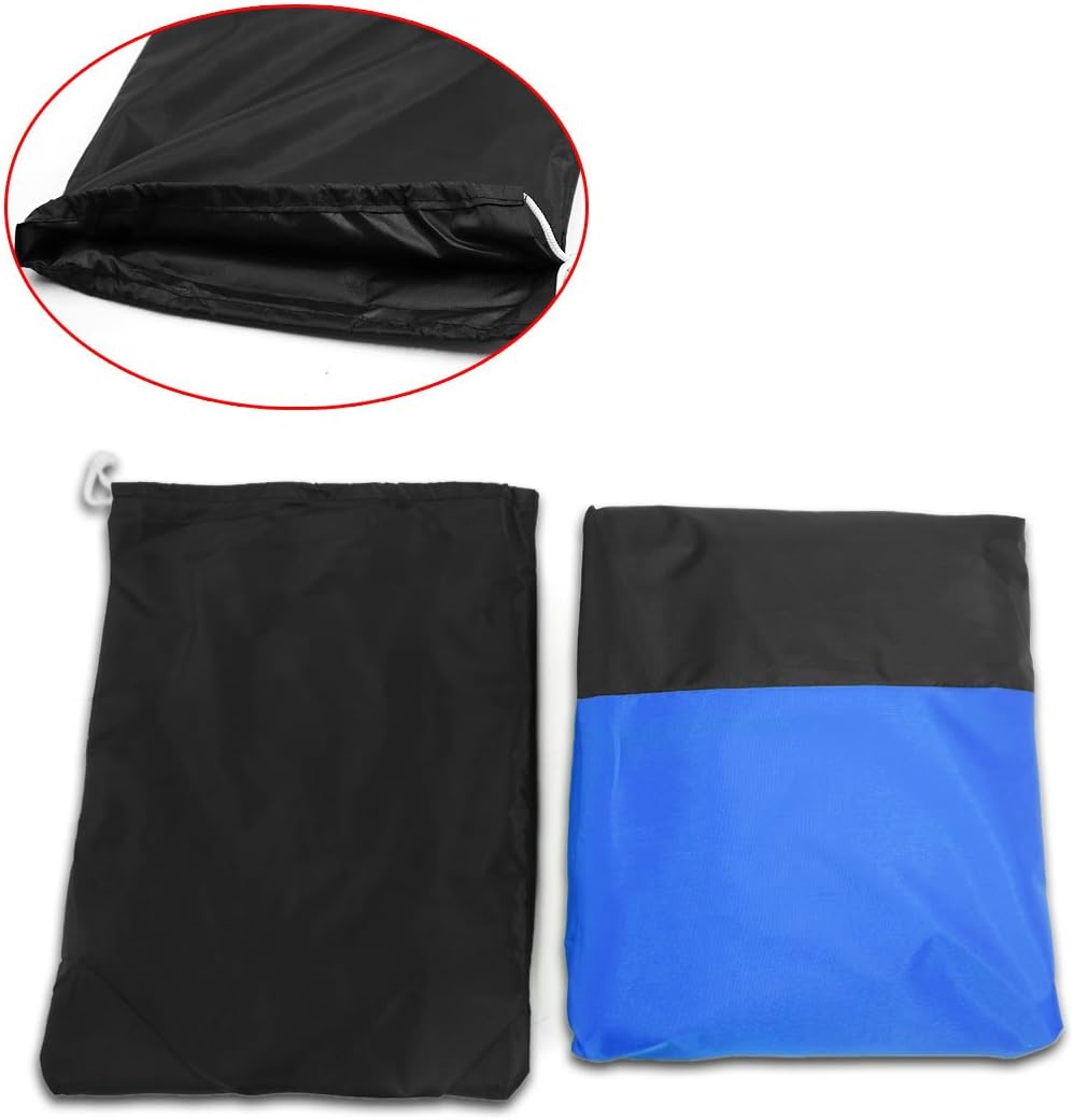 uxcell XXL 190T Protector de polvo de lluvia negro+azul Scooter motocicleta cubierta 104″ para Yamaha