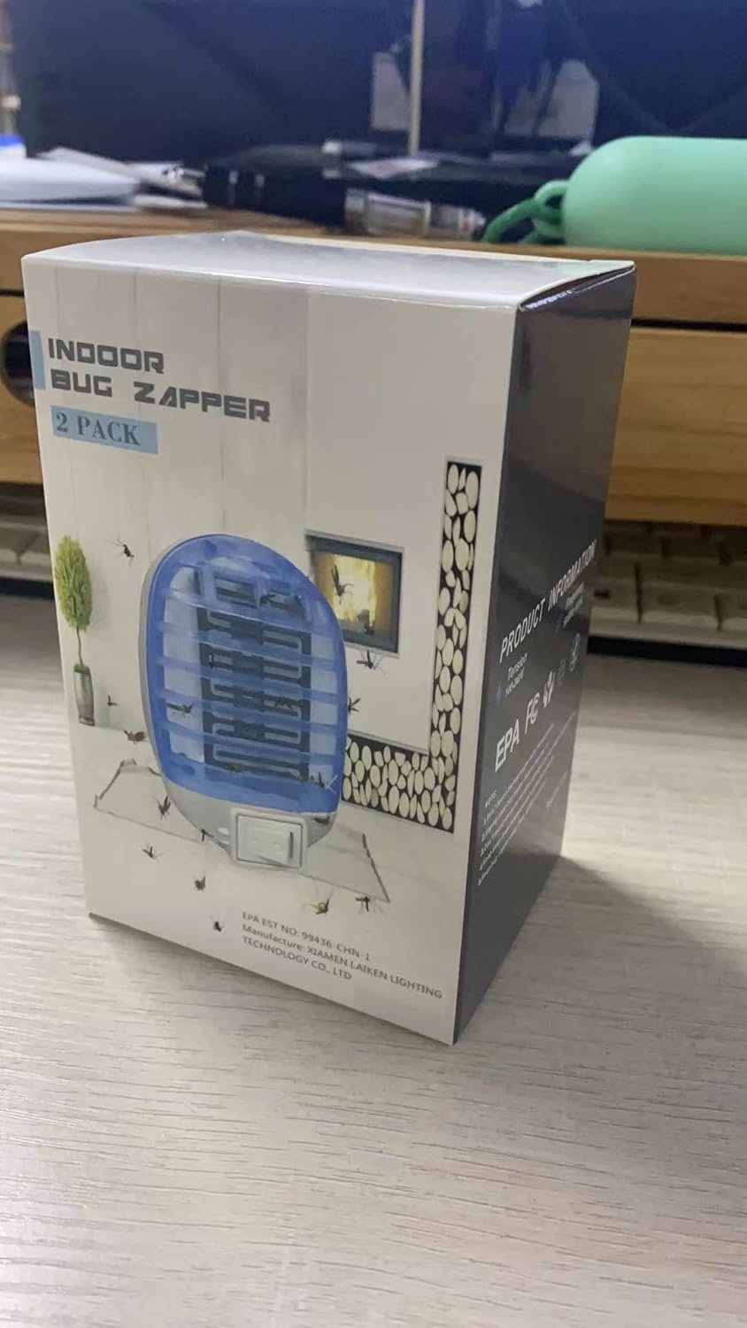Exterminador de insectos volador para interiores, asesino electrónico de insectos, trampa para mosquitos con luces azules para sala de estar, hogar,