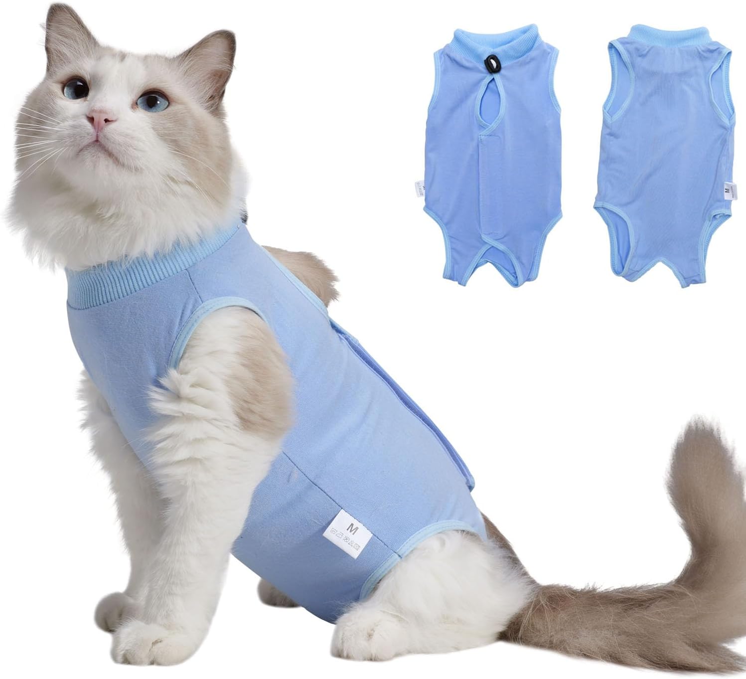Traje de recuperación de cirugía de gato, enterizo de gato para gatos después de una cirugía, esterilización quirúrgica poscirugía poscirugía herida
