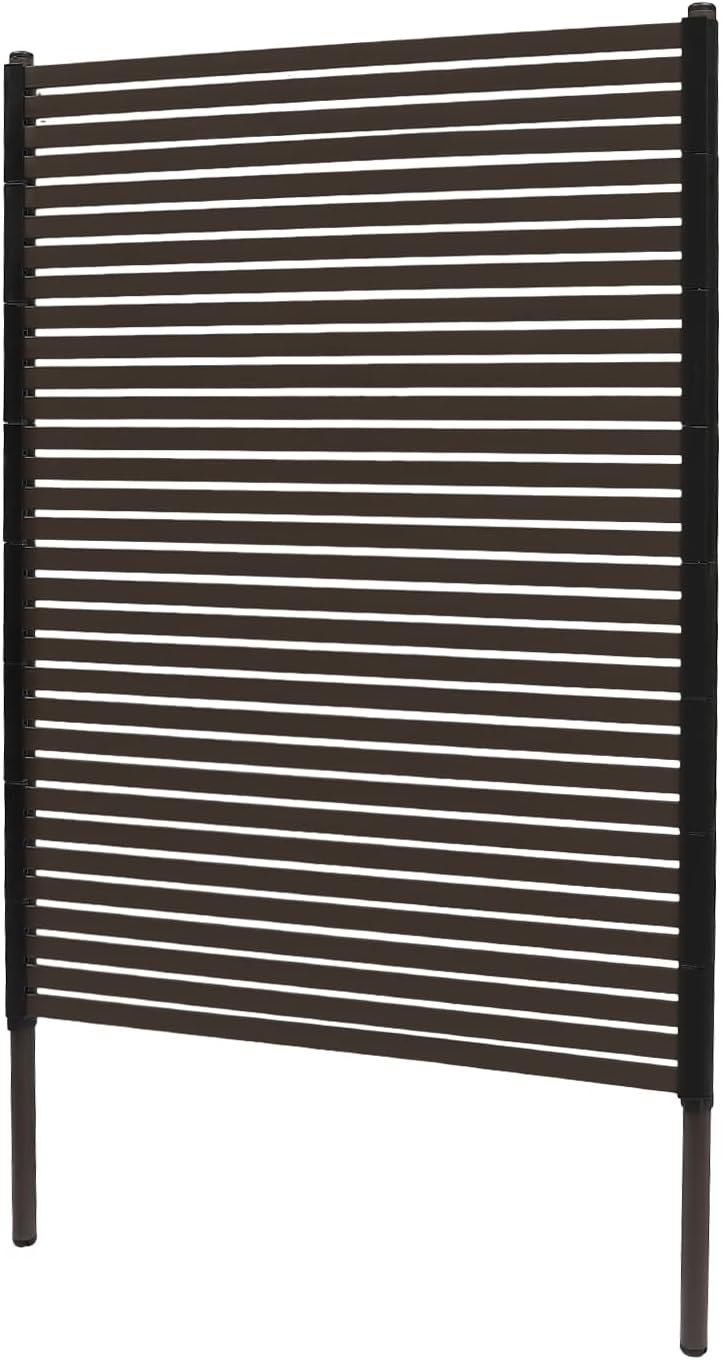Pantalla de privacidad de metal, pantallas y paneles de privacidad para exteriores, pantalla decorativa independiente con soporte para balcón,