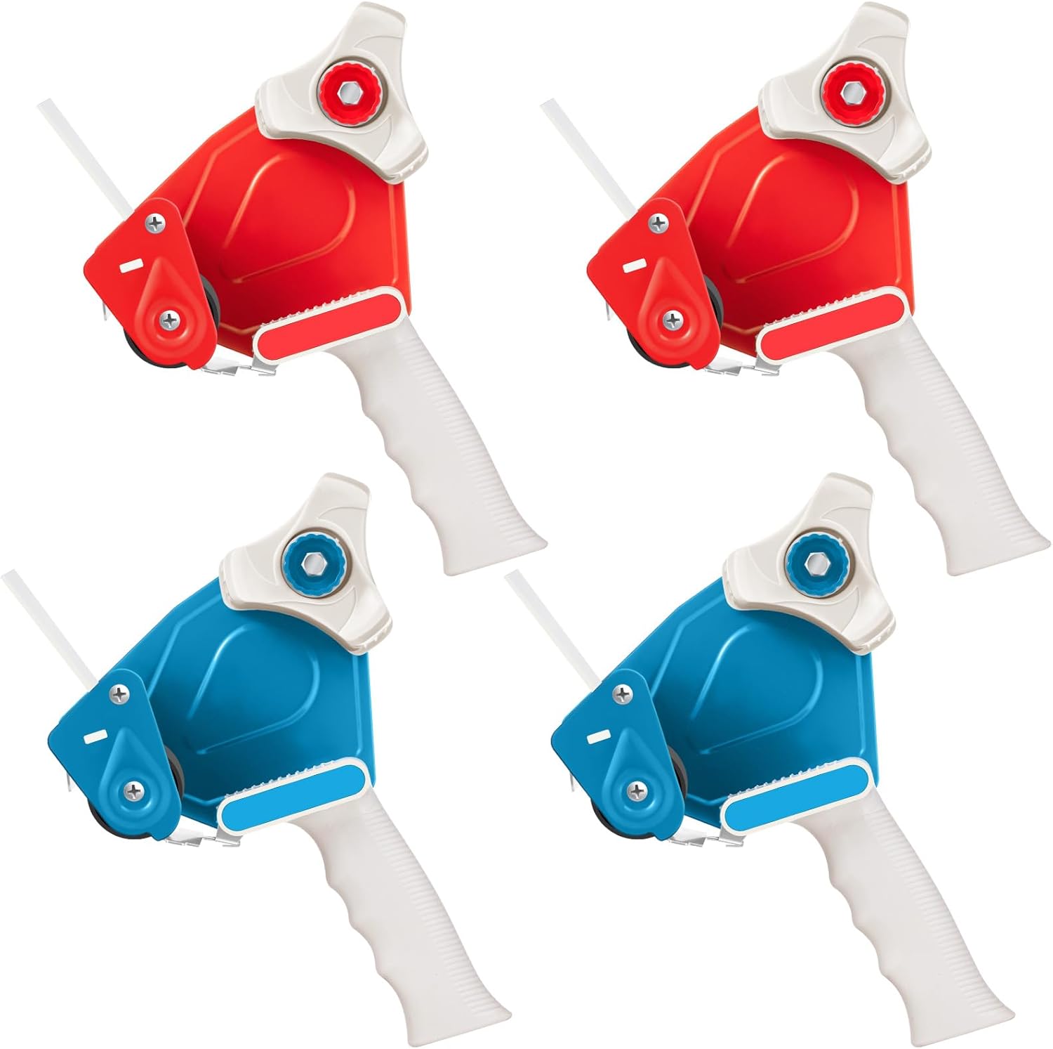 Paquete de 4 pistolas de cinta de 3 pulgadas de ancho, pistola dispensadora de cinta de embalaje ligera, dispensador de cinta resistente para cajas