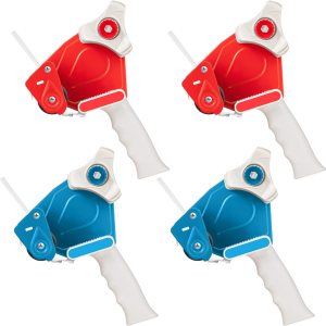 Paquete de 4 pistolas de cinta de 3 pulgadas de ancho, pistola dispensadora de cinta de embalaje ligera, dispensador de cinta resistente para cajas Paquete de 4 pistolas de cinta de 3 pulgadas de ancho, pistola dispensadora de cinta de embalaje ligera, dispensador de cinta resistente para cajas