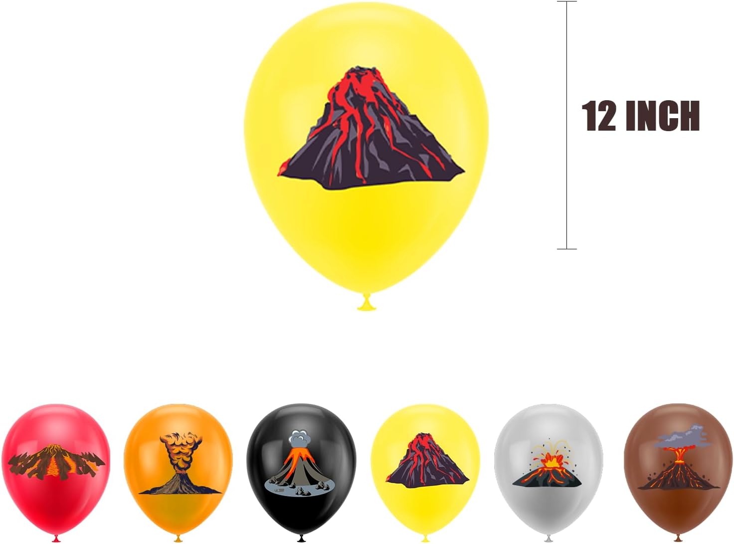30 globos de volcán, globos de lava, decoraciones de fiesta de cumpleaños de volcán, suministros de fiesta de lava para decoraciones de fiesta de