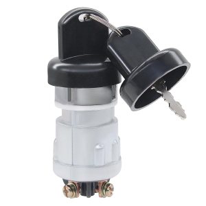 Amavoler Interruptor de arranque universal de 3 cables con 2 llaves de repuesto para motocicleta, scooter, camión, tractor, carretilla elevadora, Amavoler Interruptor de arranque universal de 3 cables con 2 llaves de repuesto para motocicleta, scooter, camión, tractor, carretilla elevadora,