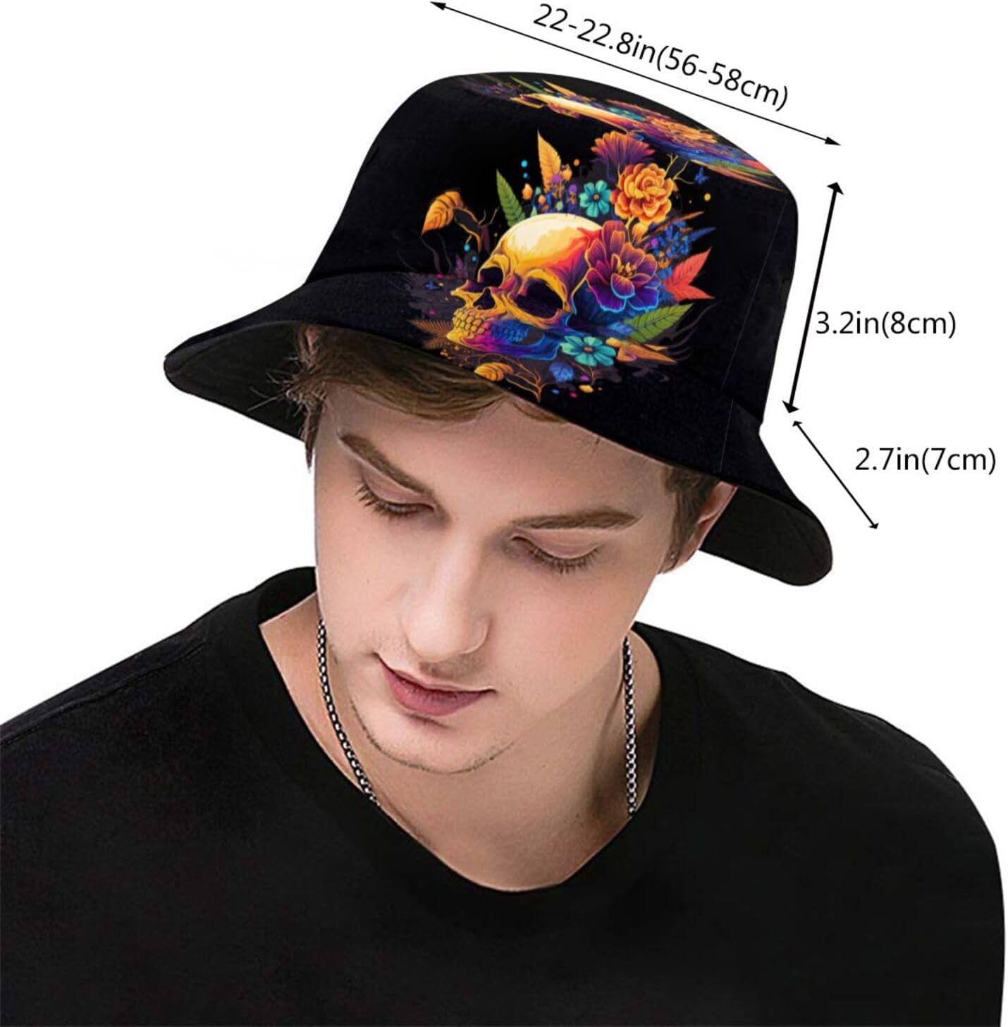 Halloween Bucket Hat Bats Fisherman Hat Funny Packable Travel Beach Hats Outdoor Sun Cap for Women Men