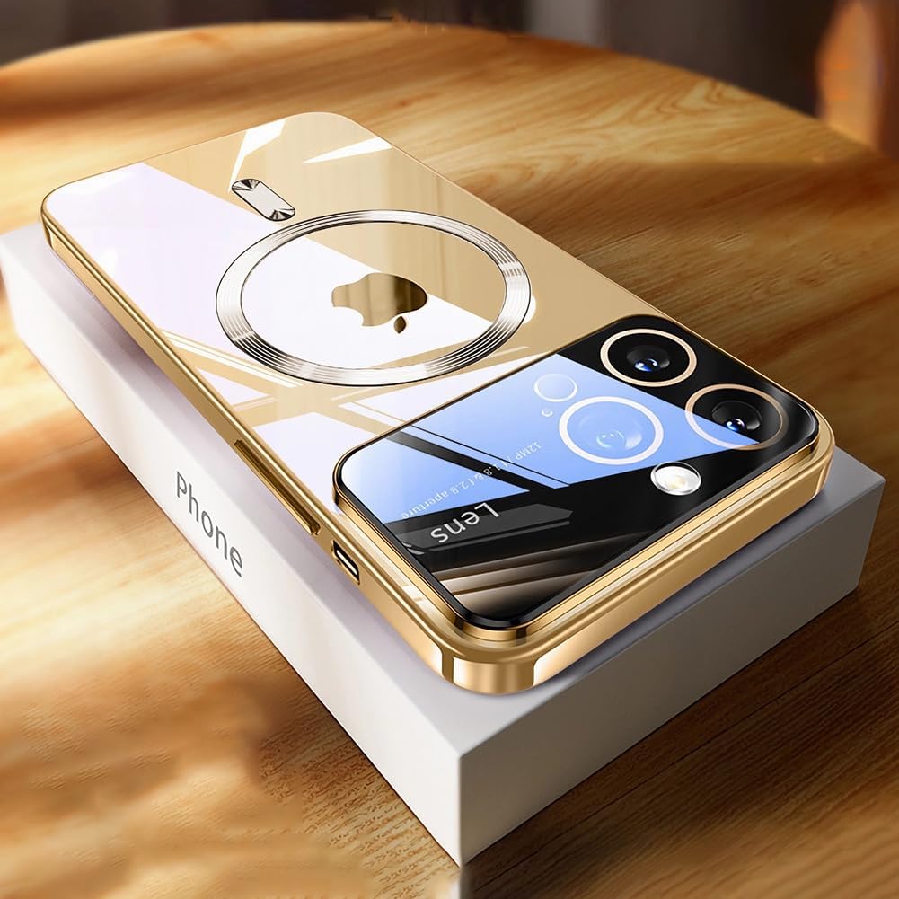 LSL Funda magnética transparente para iPhone 15 Pro Max de 6.7 pulgadas compatible con MagSafe con protección completa para la cámara, a prueba de
