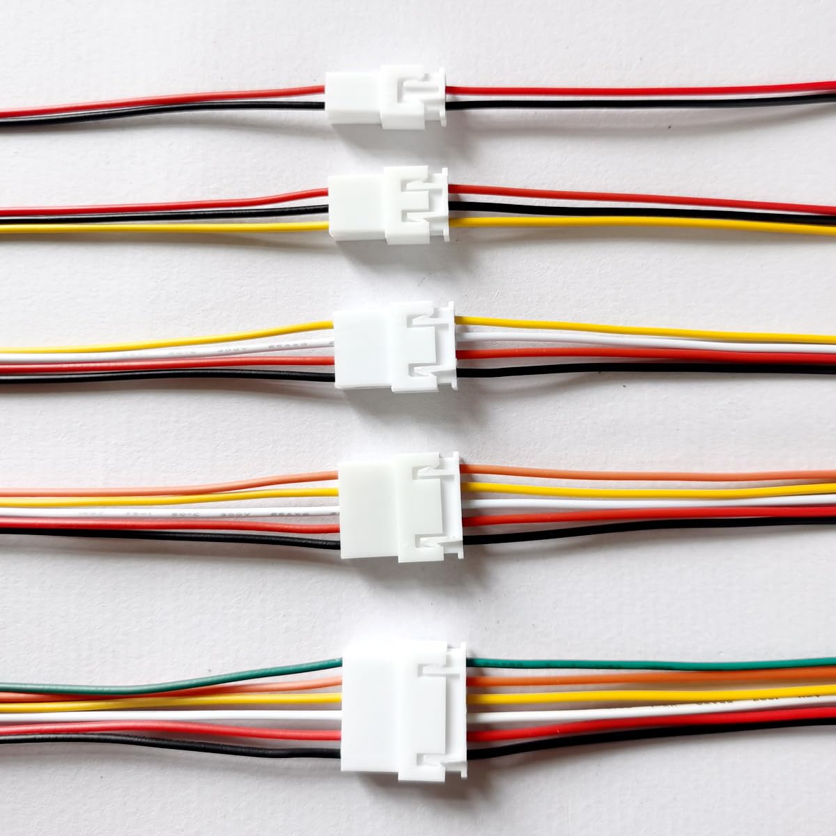 BOJOUL Para 15 juegos JST XH 0.100 in 2 + 3 + 4 +5 + 6 pines 26AWG macho + conector hembra con cable de alambre 7.9 in utilizado en juguetes de PCB
