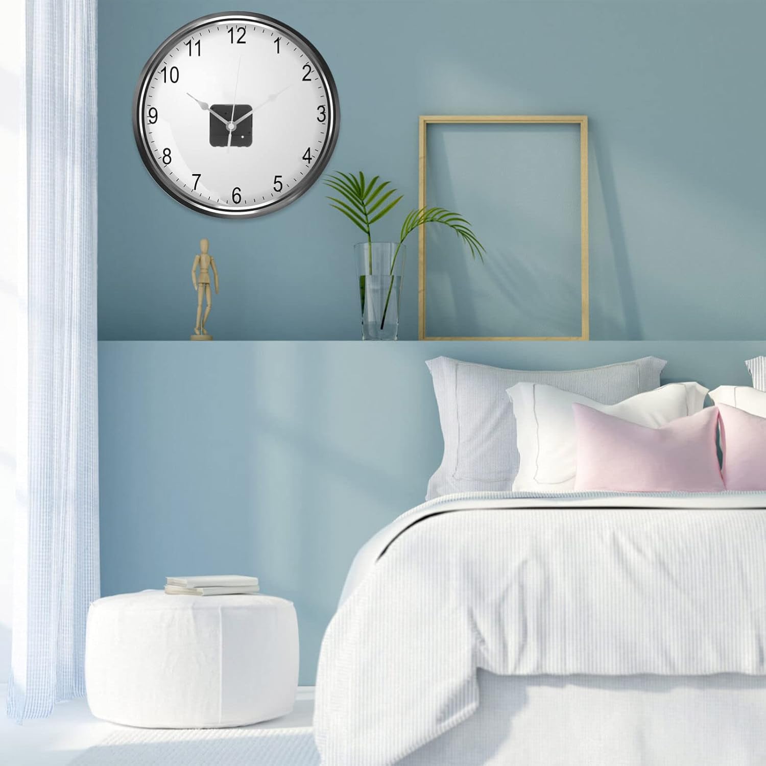 SUPVOX Mecanismo de reloj de pared de repuesto 1 juego de mecanismo de reloj en sentido contrario a las agujas del reloj Mecanismo de reemplazo del