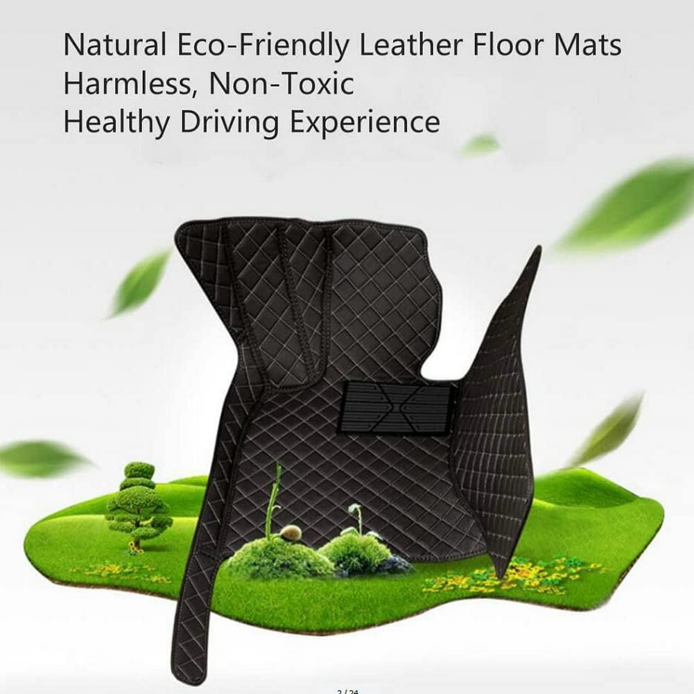 MOUPL – Alfombrillas de cuero de protección para todo tipo de clima para coches, SUV y camiones según el modelo automotriz (marrón claro)
