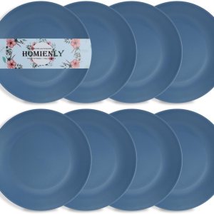 Homienly Juego de 8 platos planos alternativos para platos de plástico, aptos para microondas y lavavajillas, platos de paja de trigo para cocina, Homienly Juego de 8 platos planos alternativos para platos de plástico, aptos para microondas y lavavajillas, platos de paja de trigo para cocina,