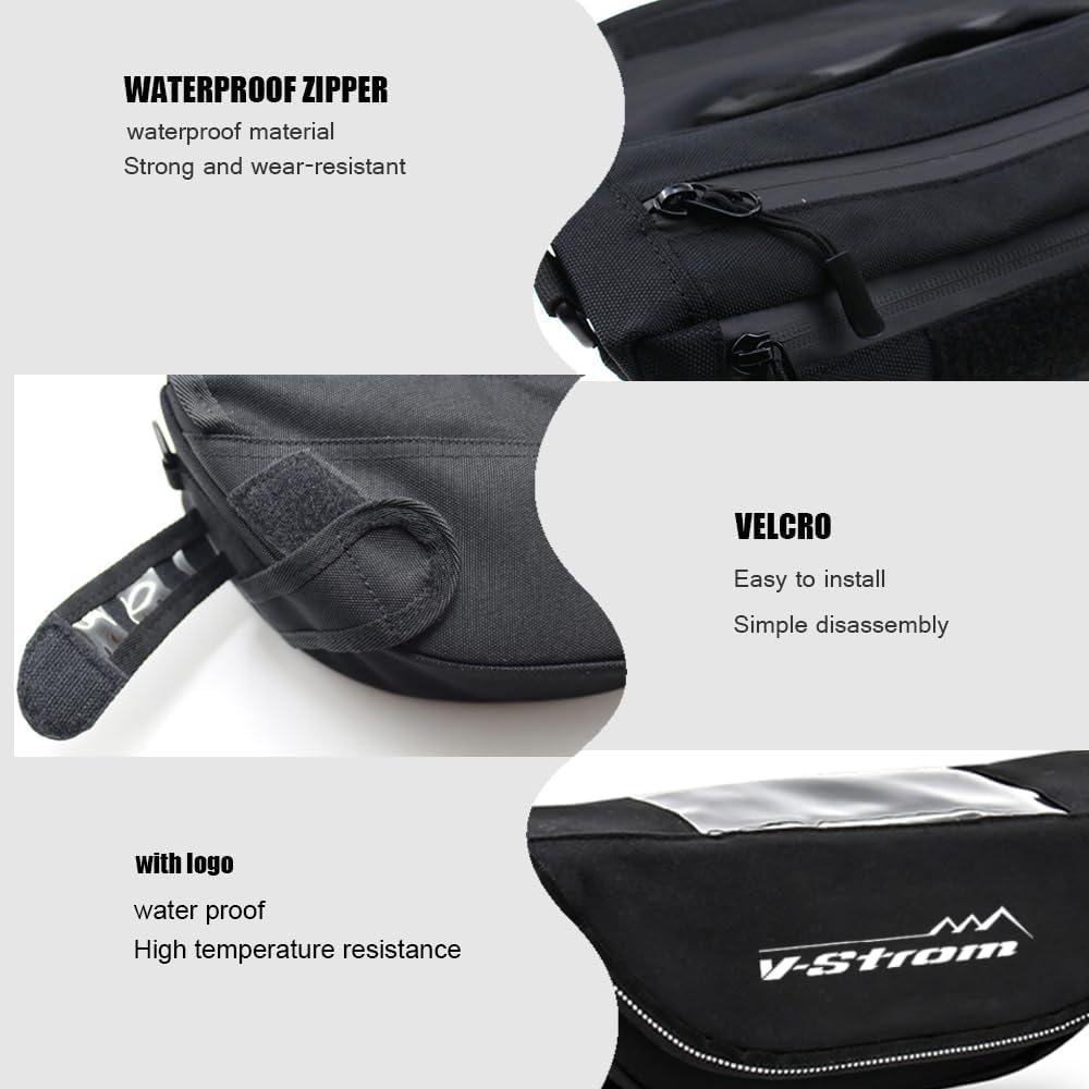 WWB Para V-strom 250 V-Strom 1000 V-Strom 650 V strom accesorio de la motocicleta impermeable y a prueba de polvo manillar bolsa de almacenamiento