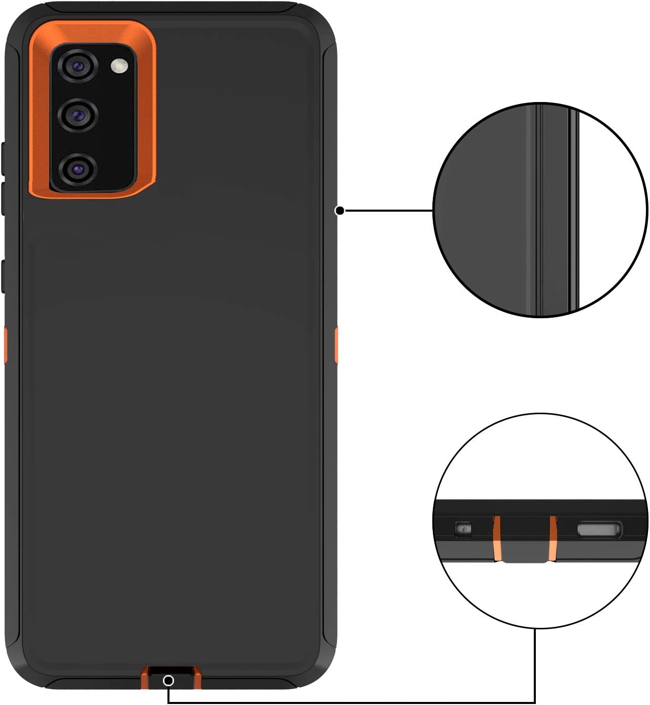 Annymall Funda para Galaxy S20 FE 5G para Samsung S20 FE 5G Funda resistente con protector de pantalla para mujeres y hombres, funda resistente a