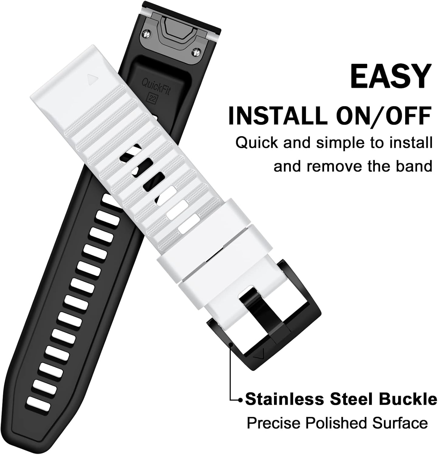 ISABAKE Compatible con Fenix 6 Watch Band para Fenix 6 ProFenix 5Fenix 5 PlusFenix 7Forerunner 935Forerunner 945Approach S60Quatix 5