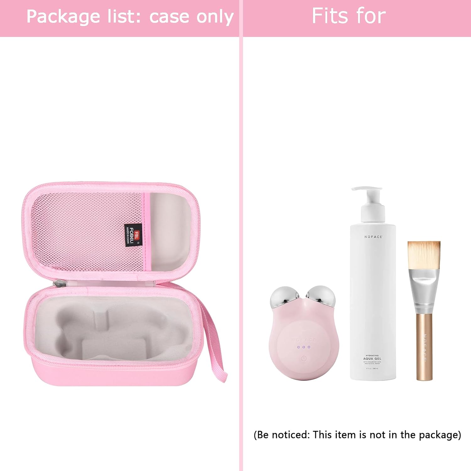 Estuche rígido de viaje para NuFACE Mini kit de iniciación, mini dispositivo facial de microcorriente (solo funda)