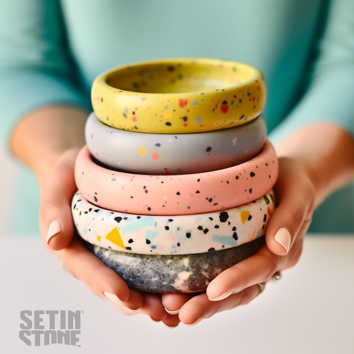 unicone art SETINSTONE Pigmentos de color líquidos de alta calidad a base de agua no tóxicos, ecológicos para moldeo y fundición de yeso, cemento y