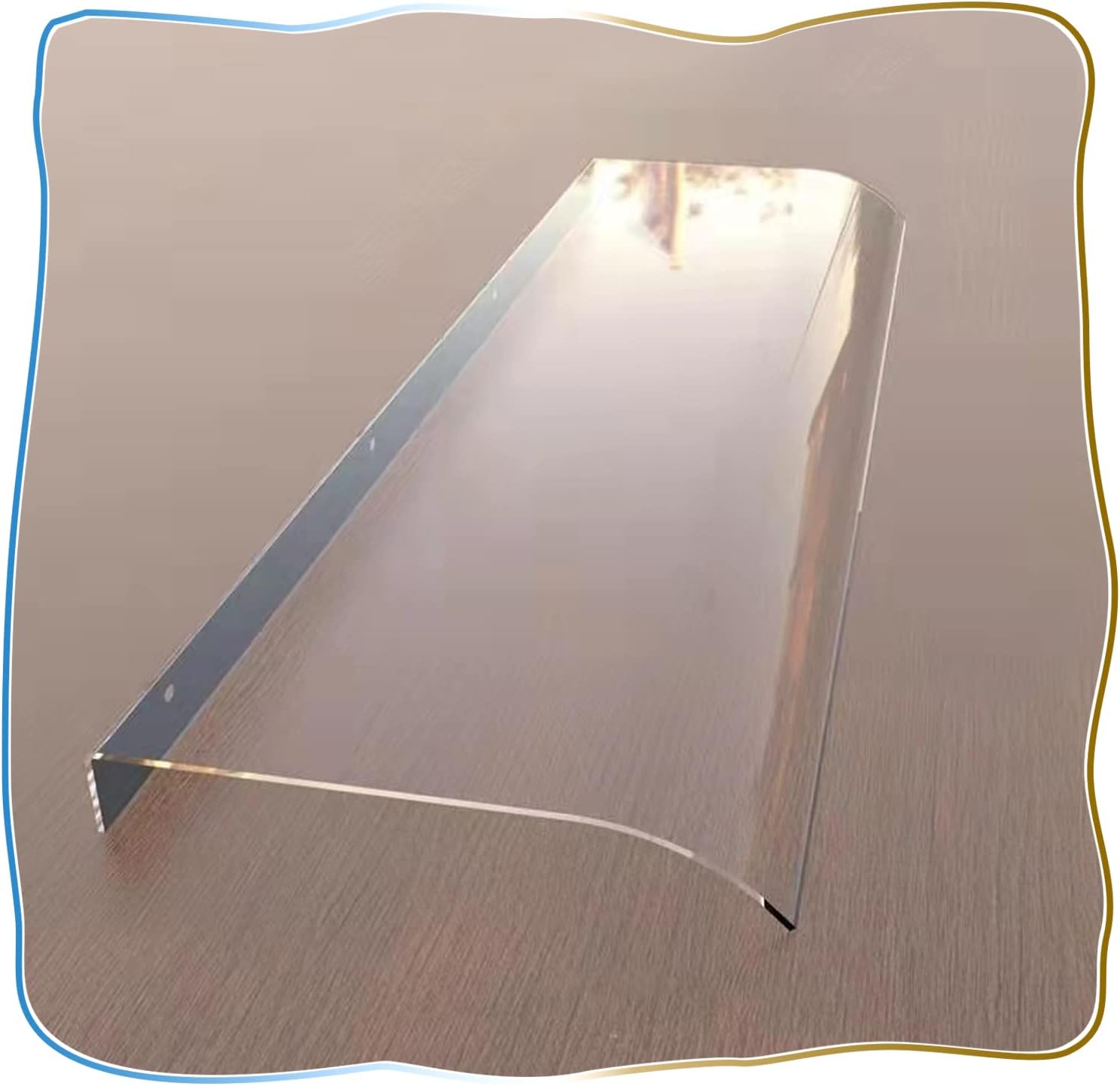 Toldo para puerta delantera, protección contra rayos UV, lluvia, nieve, luz solar, toldo invisible para ventana de puerta, cubierta de policarbonato