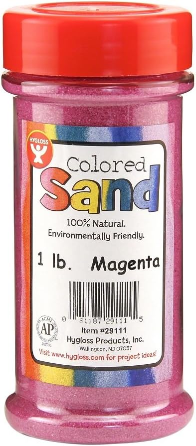 Hygloss Botella de arena de color, negro, 1 libra