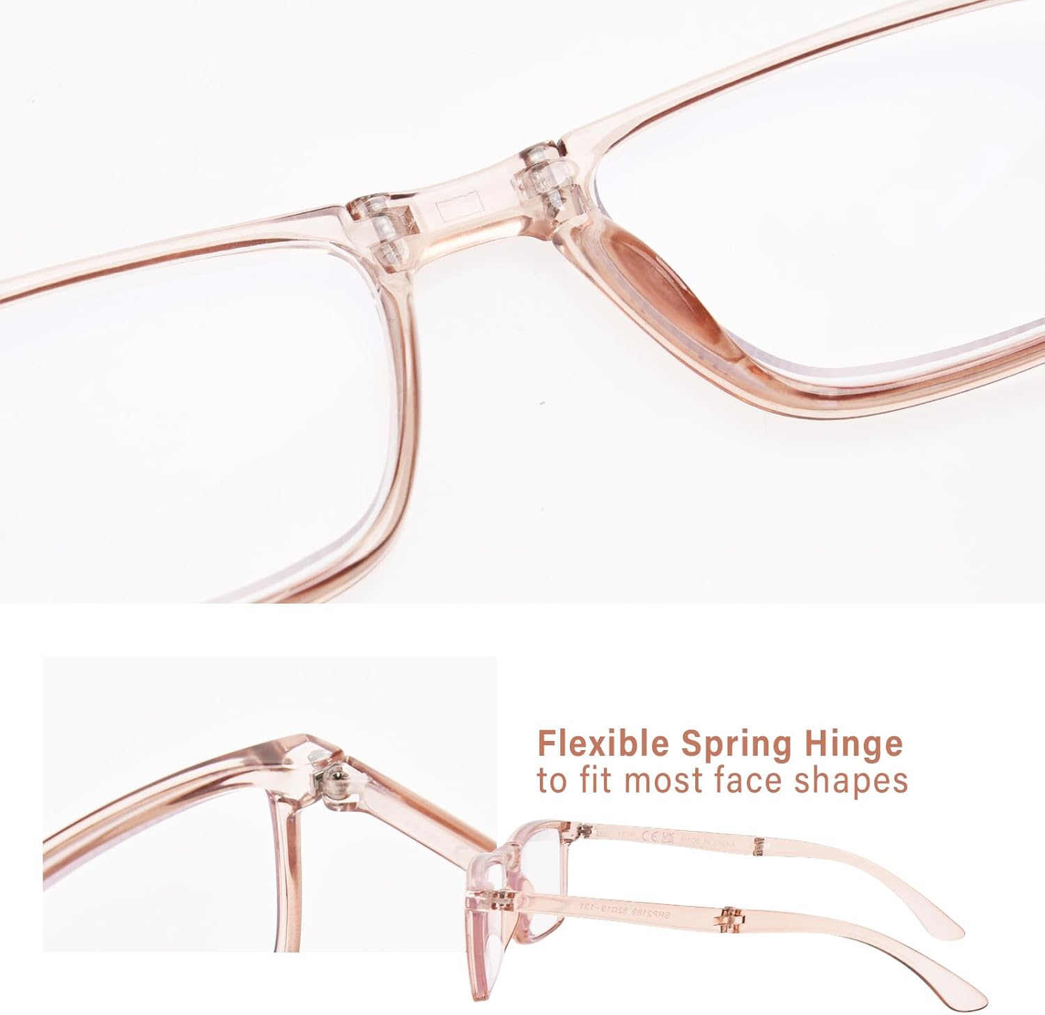 OPTOFENDY Gafas de lectura plegables para mujeres y hombres, pequeños lectores de bisagra de resorte, anteojos de luz azul portátiles con estuche