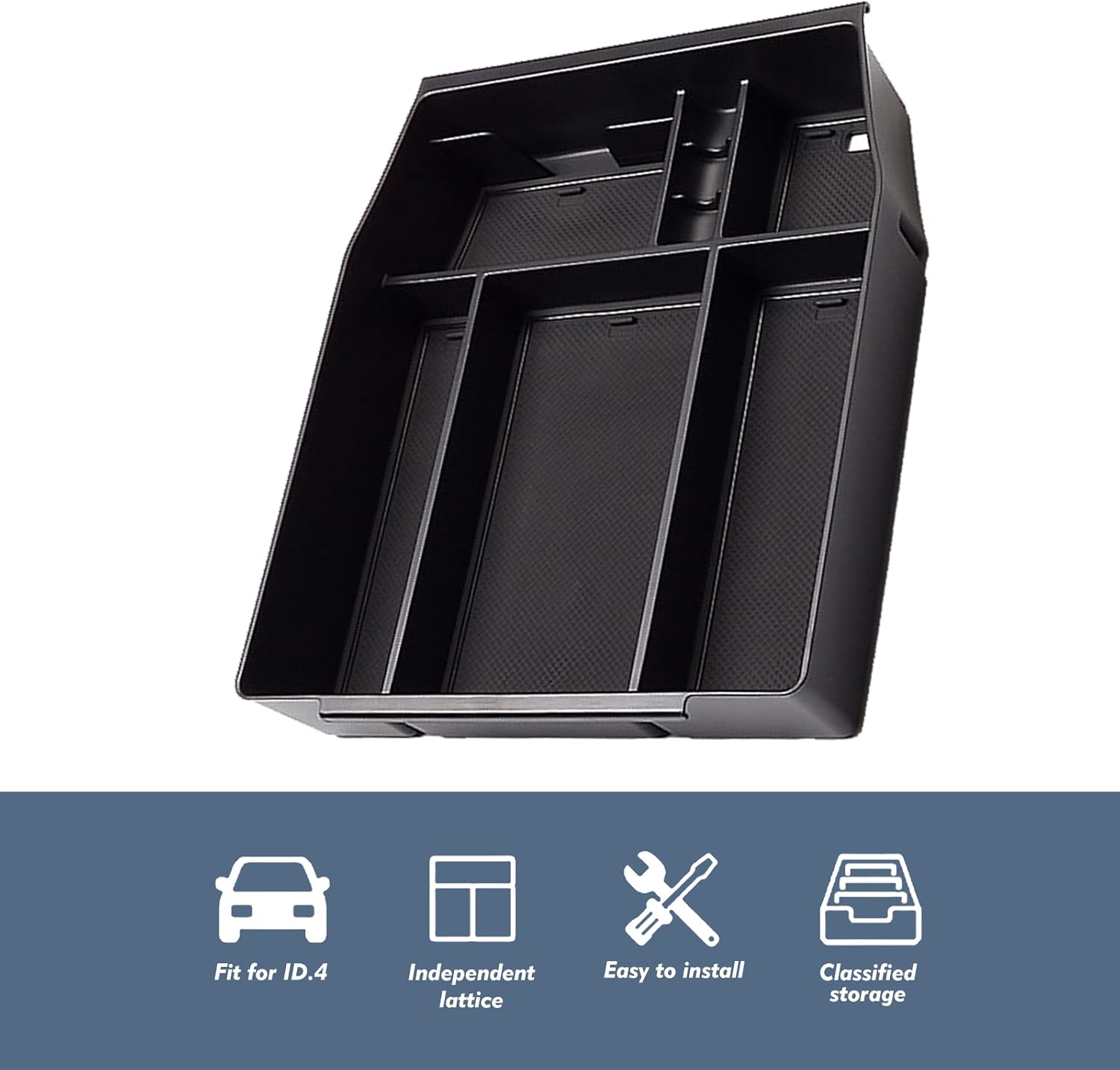 EUEKY Bandeja organizadora de consola central F150 2024 2023 2022 2021, caja de almacenamiento, compatible con apoyabrazos Raptor Center 2015-2024,