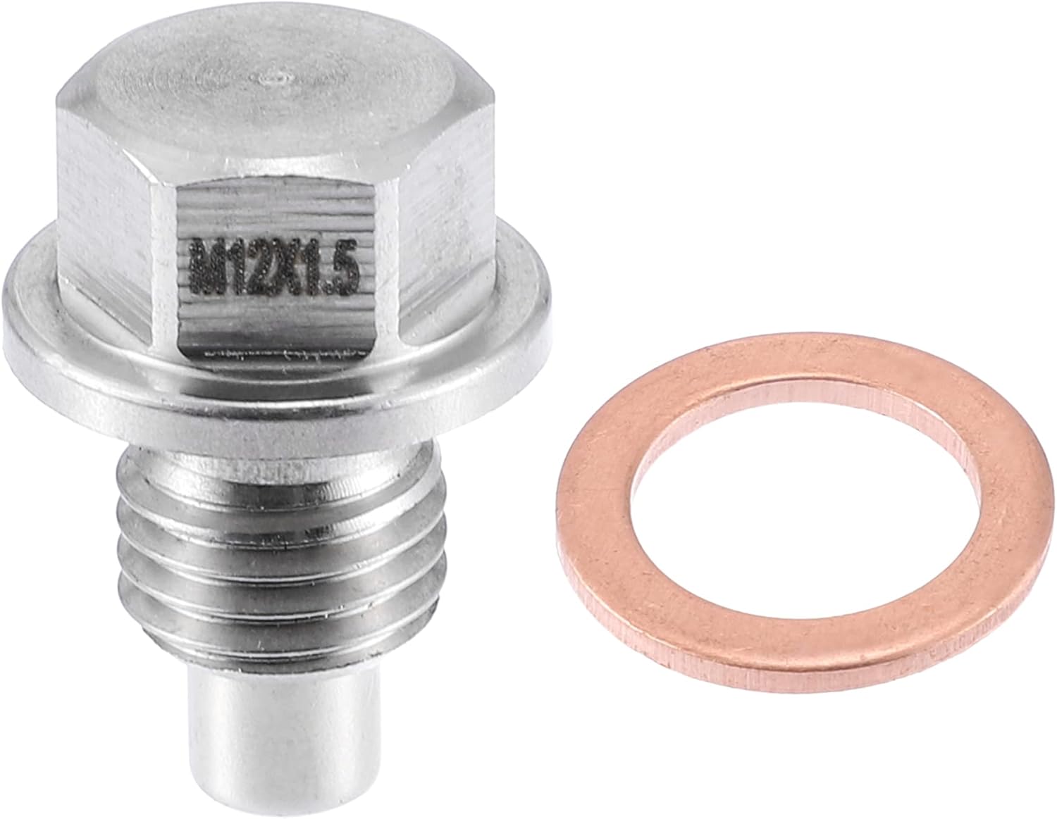 A ABSOPRO Reemplazo de tapón de drenaje de aceite magnético para BMW E90 E92 E93 E46 E39 120i, acero inoxidable M12x1.5 con arandela de cobre