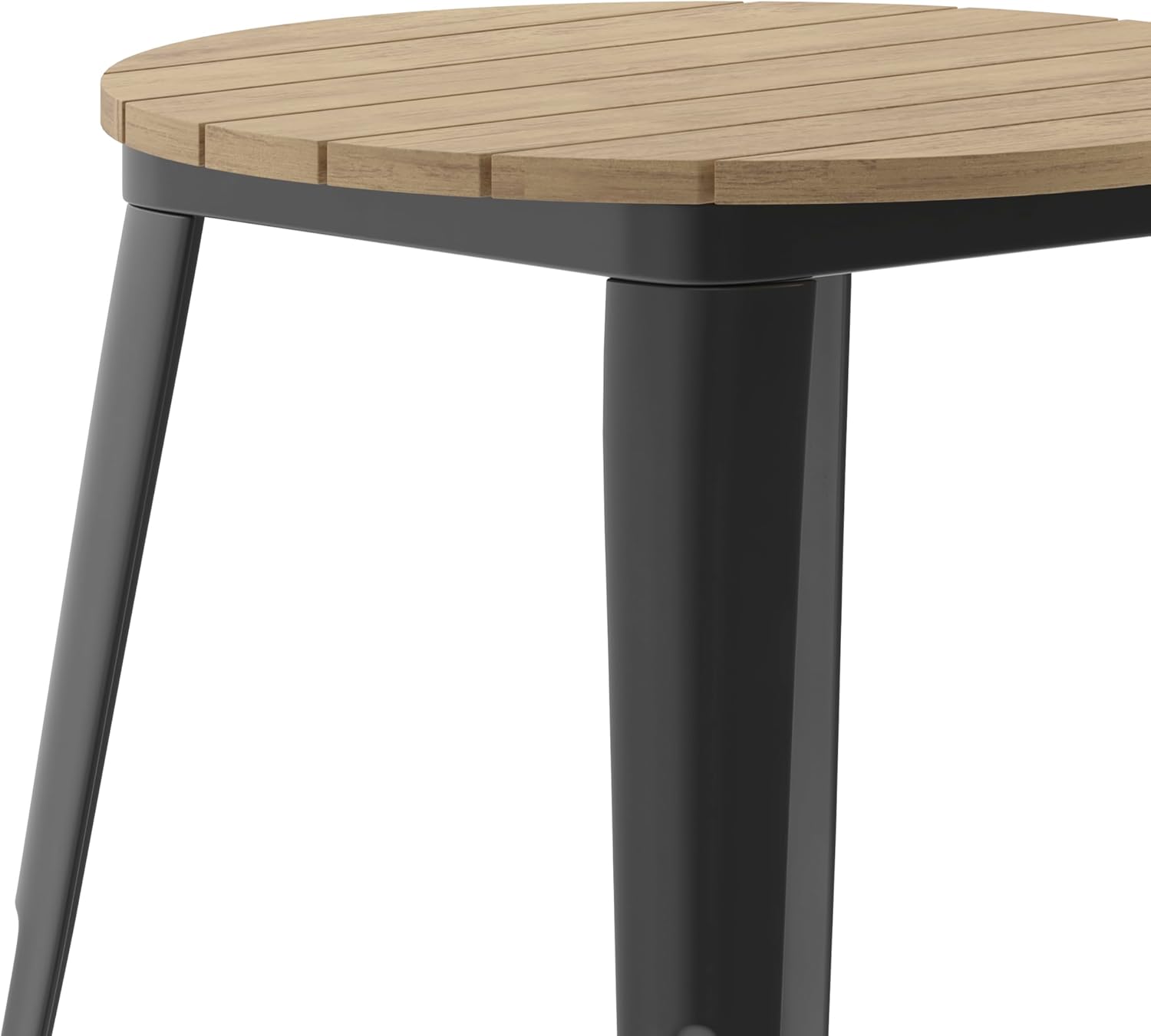 Merrick Lane Dryden – Mesa de comedor con altura de barra para exteriores, parte superior de poliresina para todo tipo de clima con base de acero,