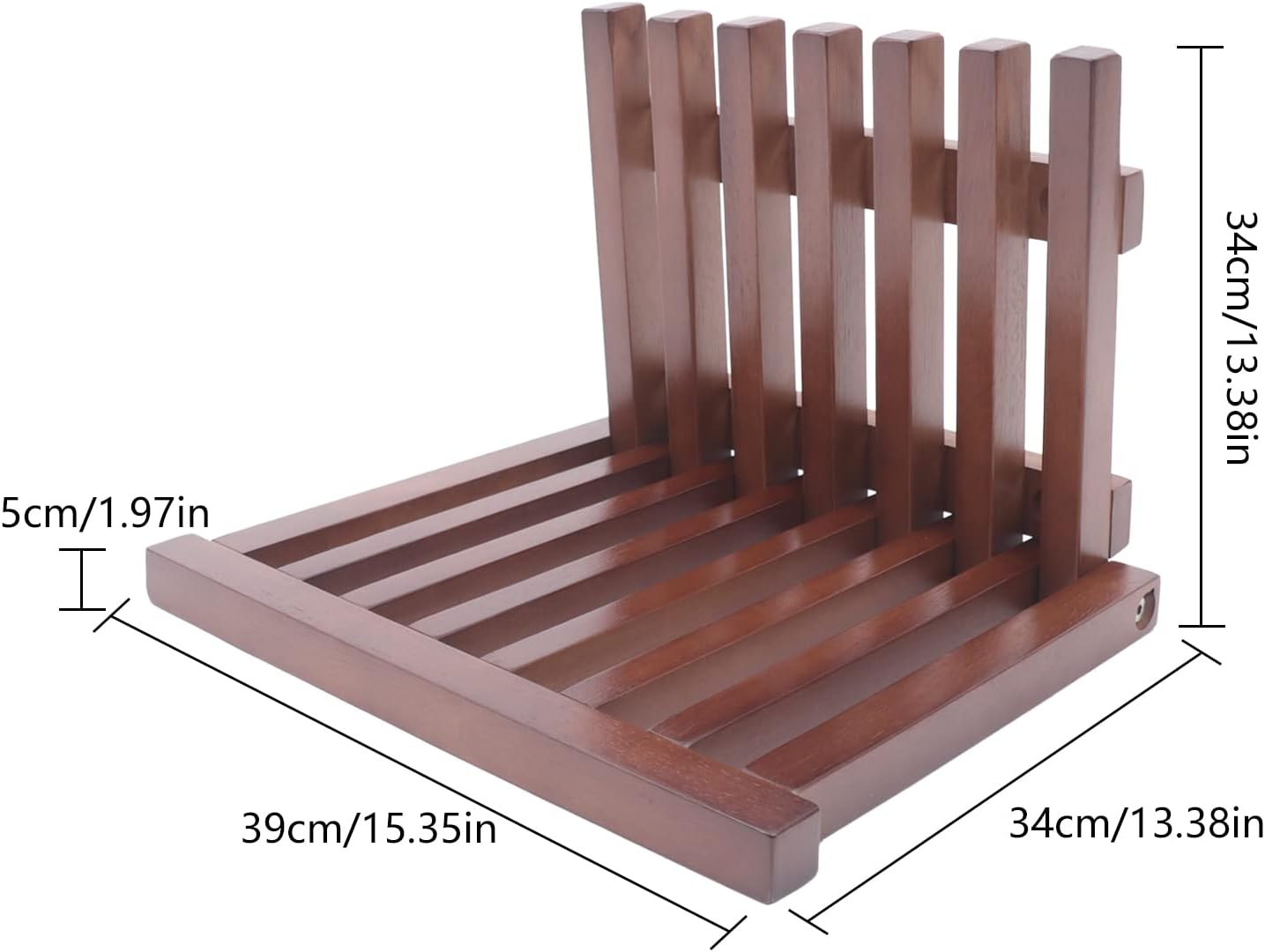 Gdrasuya10 Banco de ducha plegable montado en la pared, taburete plegable para silla de ducha de baño de madera maciza, estante para zapatos,