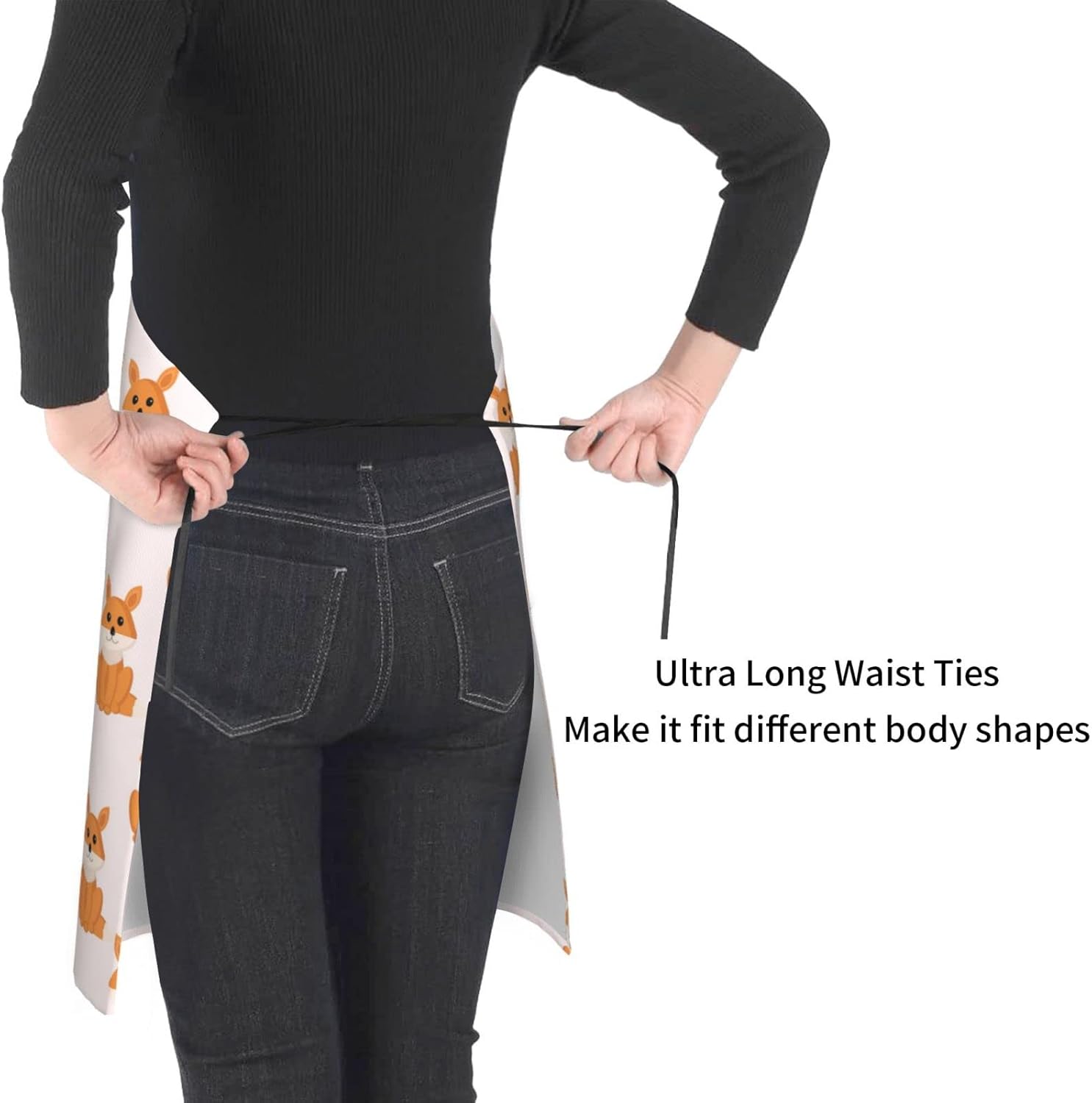 Delantales para mujer con bolsillos, delantal de chef ajustable, correa para el cuello, delantal de cocina impermeable