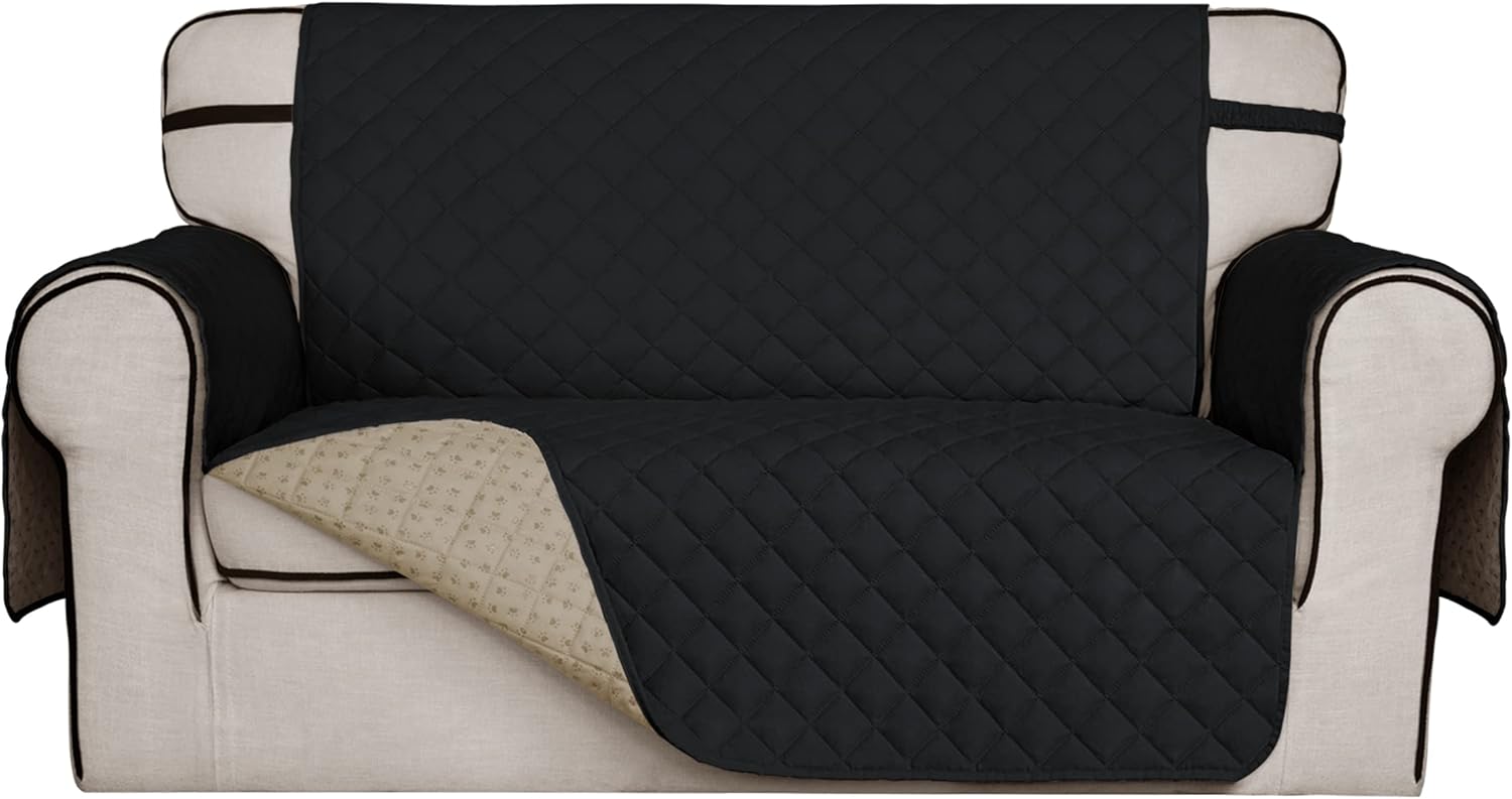 Funda de sofá súper antideslizante para sofá de 2 cojines, resistente al agua, acolchada, protector de muebles para perros, mascotas y niños (sofá