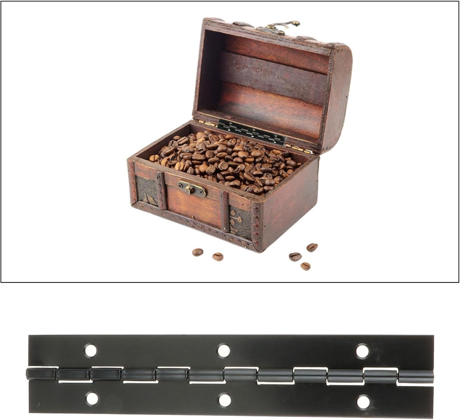 figatia Bisagra de piano de acero inoxidable con agujeros, bisagras para muebles, bisagra continua para puerta, carpintería, ventana, barco,