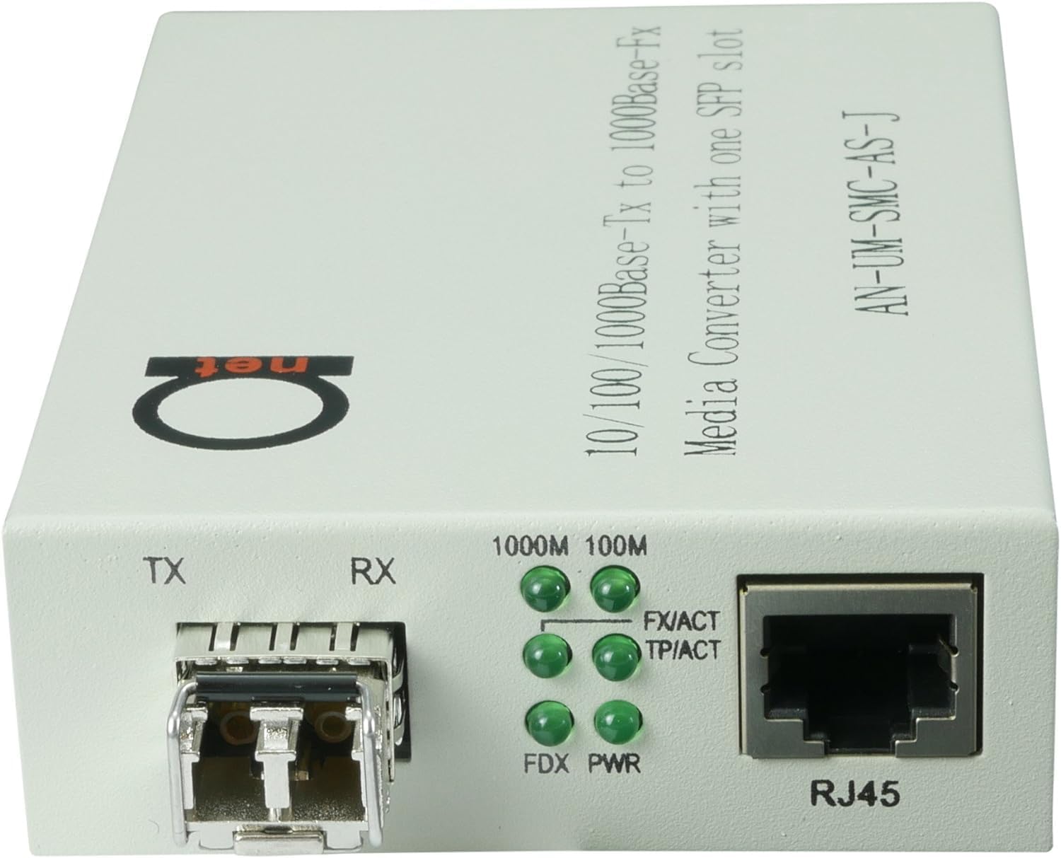 Convertidor multimodo de fibra Gigabit LC de 850 nm – Incluye SFP 1,804.5 ft (0,34 millas) LC – a UTP Cat5e Cat6 101001000 RJ-45 – Sensor automático