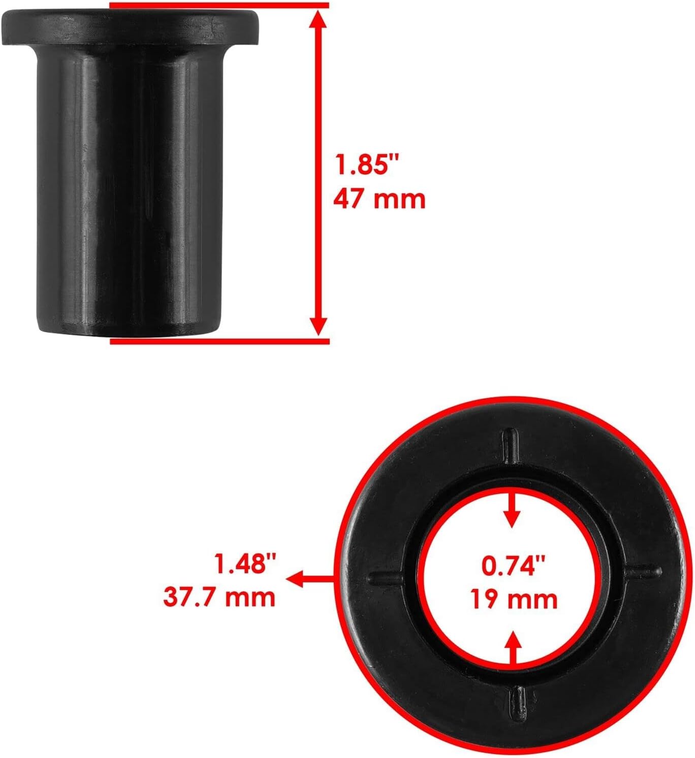 Caltric Kit de bujes de brazo de control inferior trasero compatible con Polaris Scrambler XP 1000 2014-2022