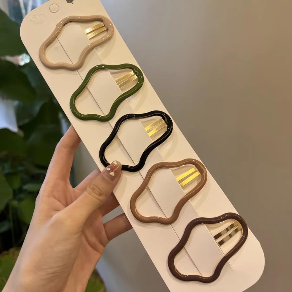 5 pinzas para el cabello a presión, antideslizantes, accesorios para el cabello para mujeres, clip hueco en forma de nube, pinzas para el cabello