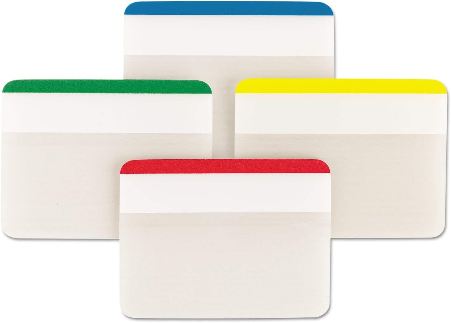 Post-it Pestañas, 2 pulgadas, forradas, colores primarios surtidos, 6 pestañascolor, 4 colores, 24 pestañaspaquete (686F-1) (paquete de 2)