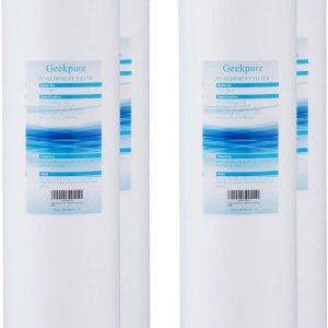 Geekpure Filtro de sedimento PP de polipropileno para toda la casa de 20 pulgadas – 4.5 “x 20”-5 micras Geekpure Filtro de sedimento PP de polipropileno para toda la casa de 20 pulgadas – 4.5 “x 20”-5 micras