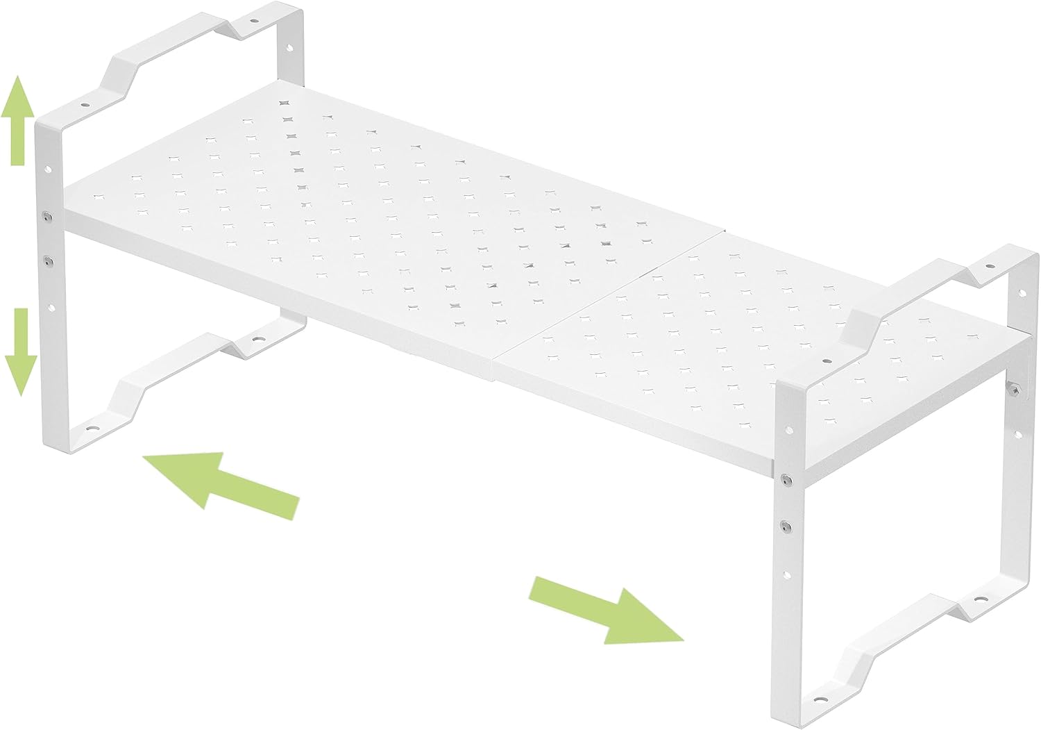 Estante expandible para organizador de gabinete, ajustable, apilable, estante de especias en la cocina y el baño, para encimera, armario,